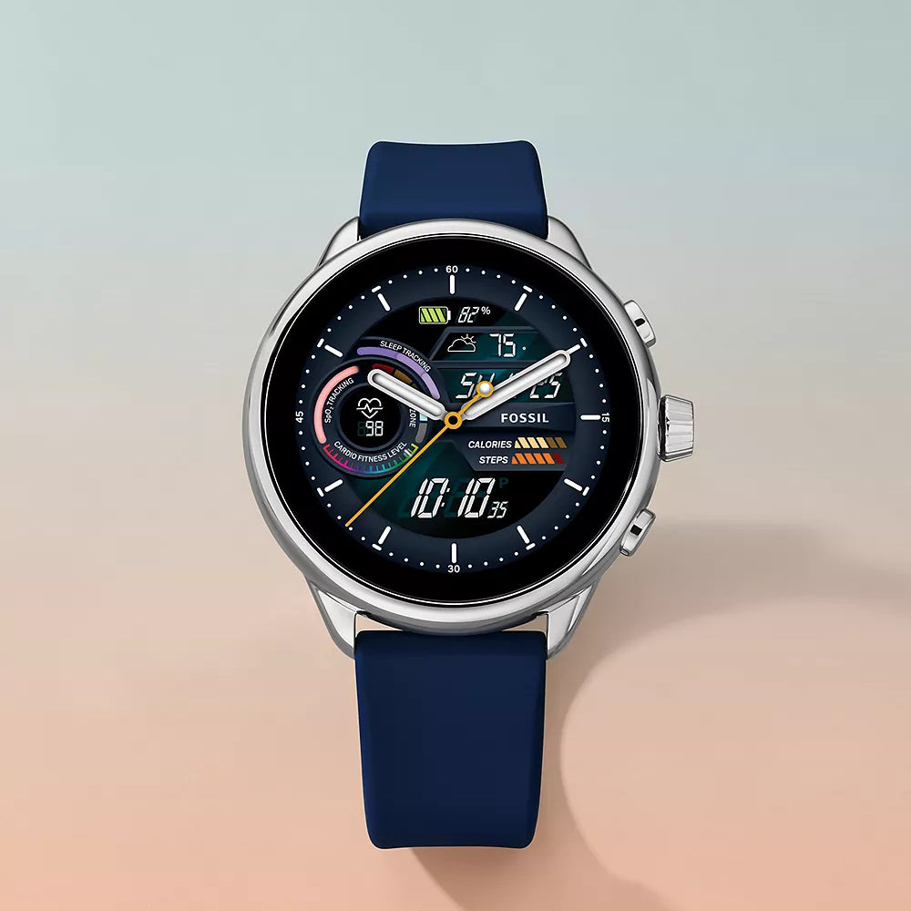 FOSSIL FTW4070 - MODERN MEN'S TIMEPIECE - STYLISH BLUE SILICONE & SLEEK BLACK DIAL-i-Watch-3