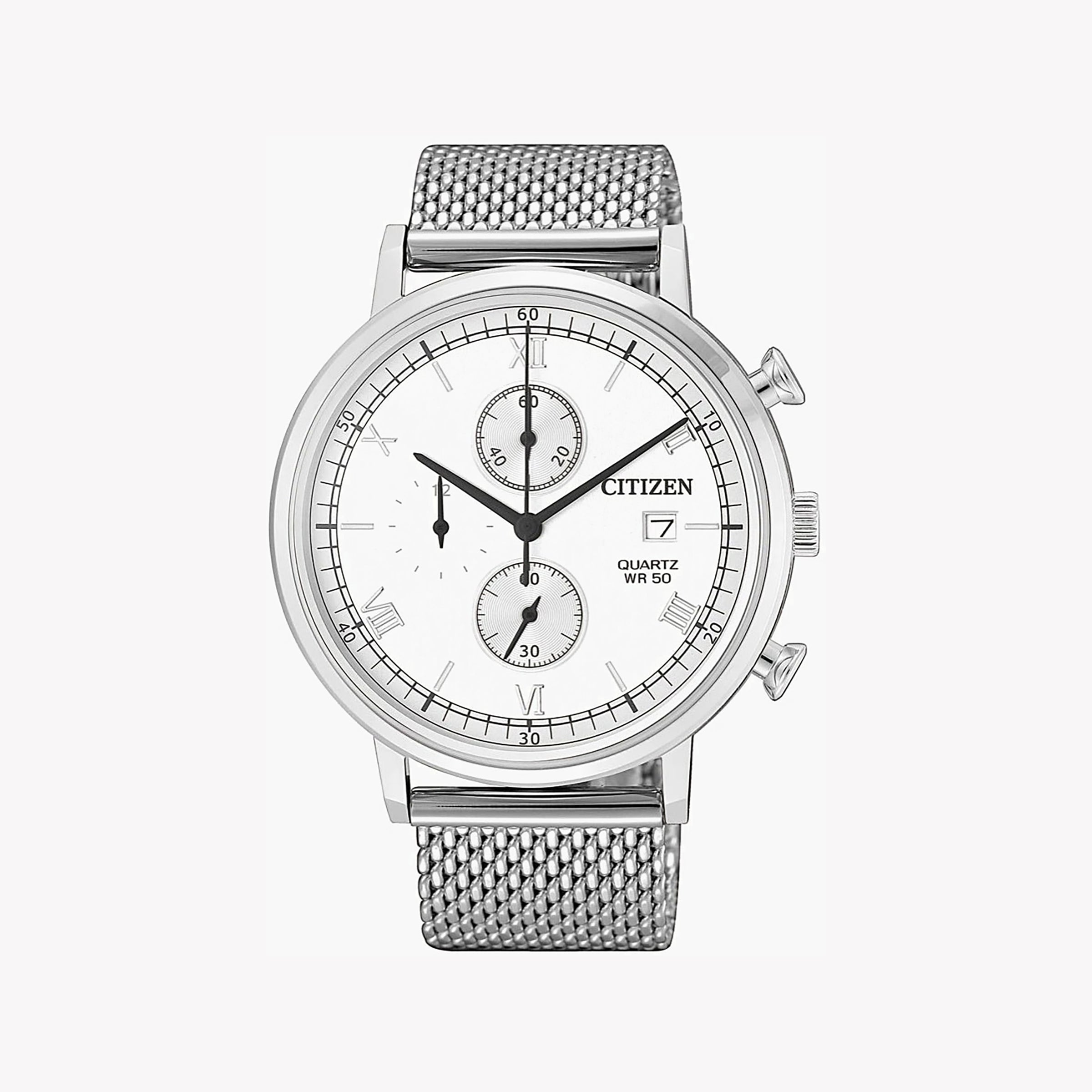 CITIZEN AN3610-80A - DYNAMIC STUNNER MEN'S WATCH WITH MULTIFUNCTIONAL CHRONOGRAPH & MESH BAND