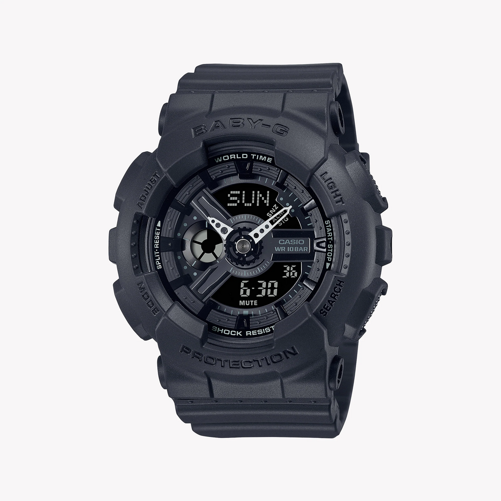 Casio Baby-G Ba-110xbc-1adr - Bold Black Sporty Timepiece For Women by i-watch