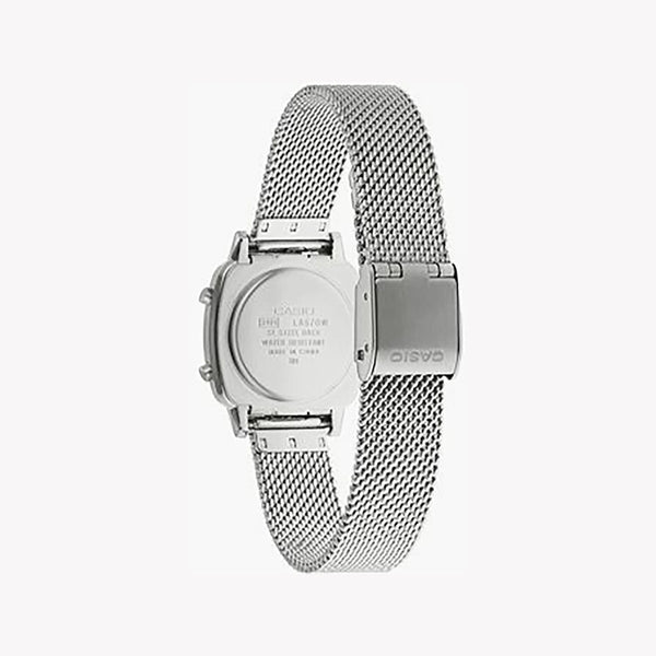 Timeless Elegance Unisex Silver Resin Watch, Silver Strap | La-670wem-7ef by i-watch