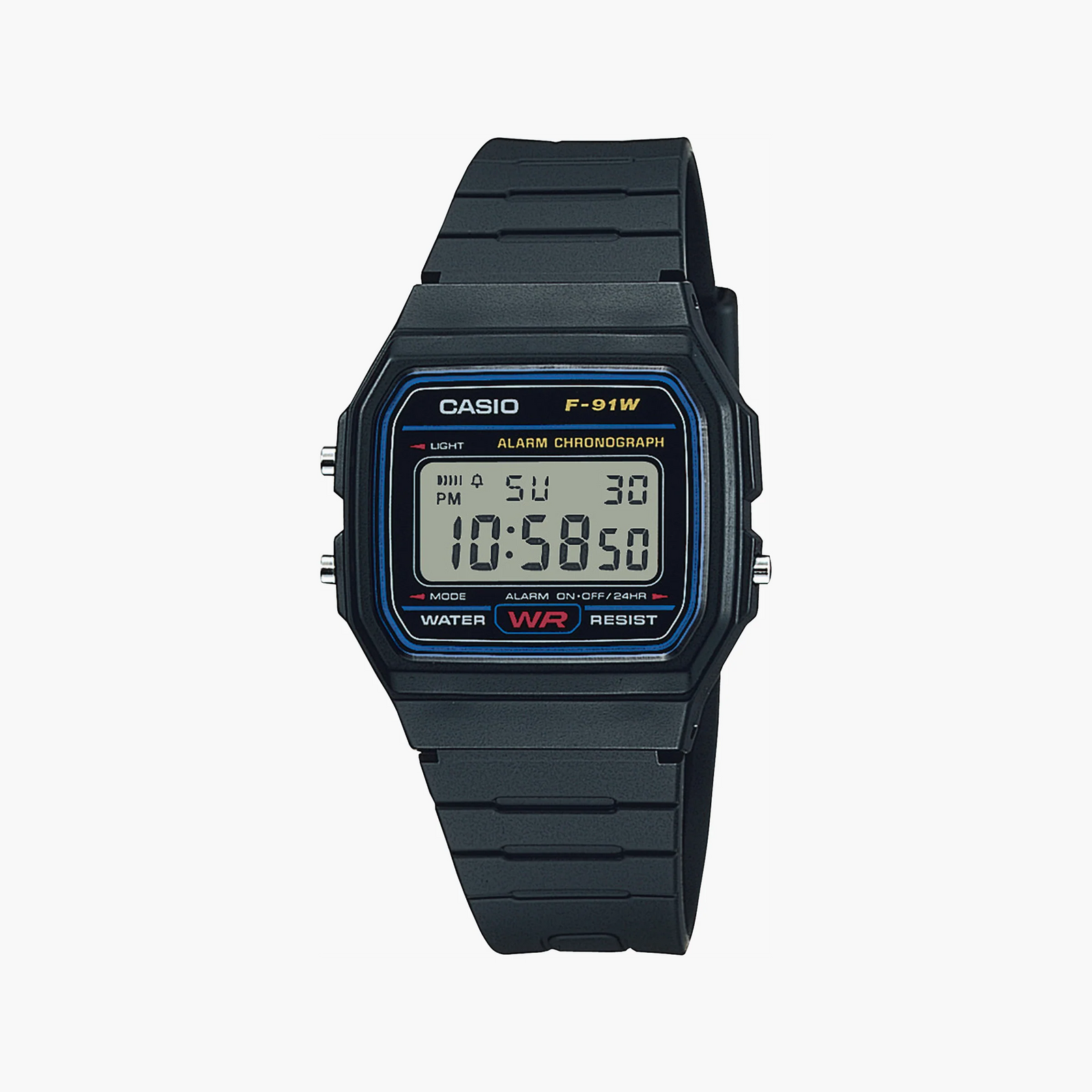 Casio F-91W-1YEG - Stylish Utility Watch with Black Resin Band-i-Watch