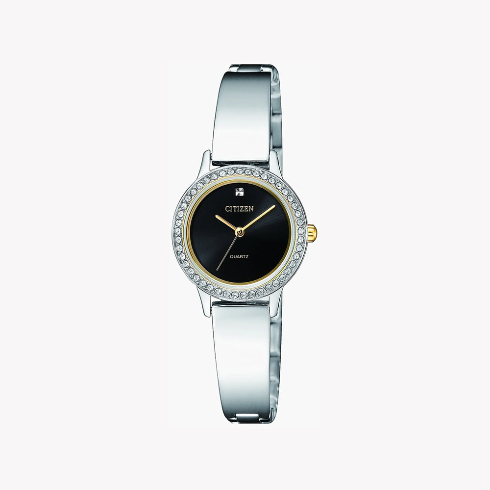 Citizen Ej6134-50e Elegant Timepiece - Chic Silver & Black Women's Watch by i-watch