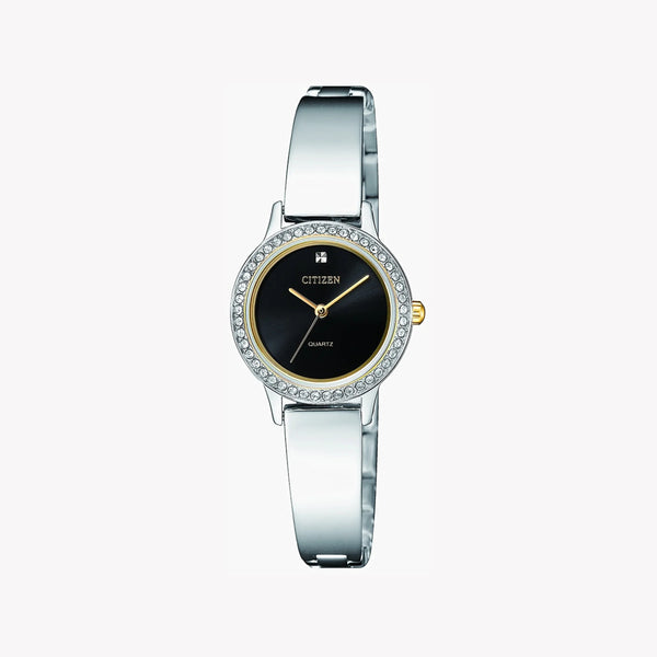 Citizen Ej6134-50e Elegant Timepiece - Chic Silver & Black Women's Watch by i-watch
