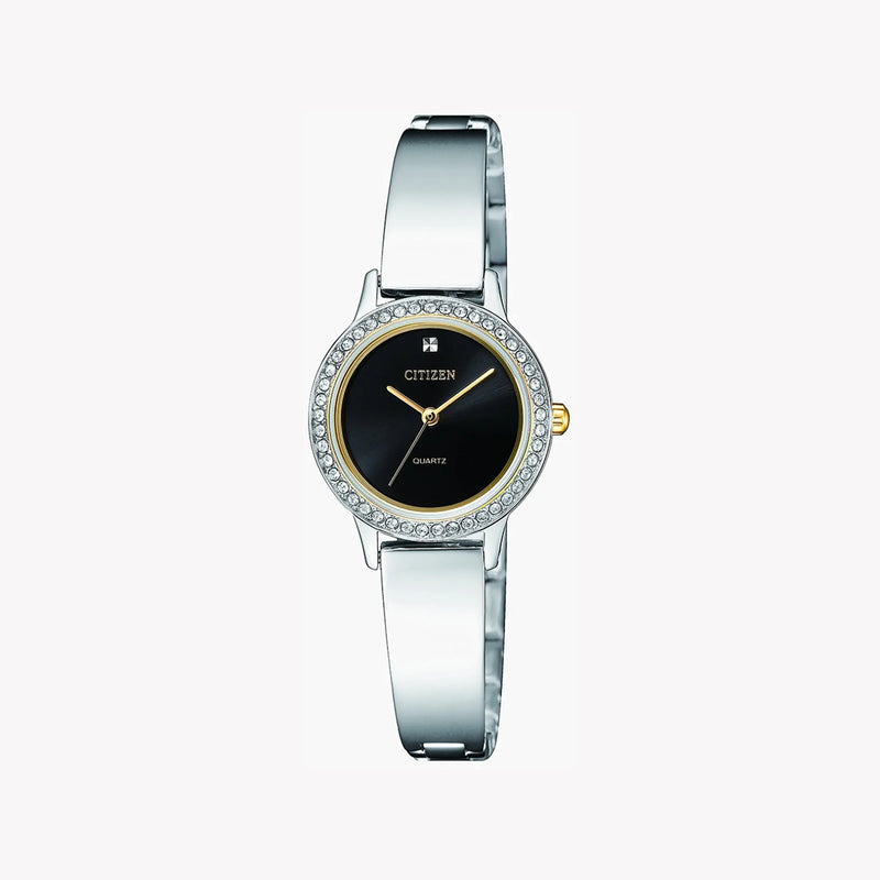 Citizen Ej6134-50e Elegant Timepiece - Chic Silver & Black Women's Watch by i-watch