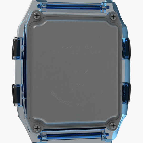 TIMEX Q LCA TRANSPARENT BLUE RETRO DIGITAL WATCH - VINTAGE VIBES REIMAGINED-i-Watch-3