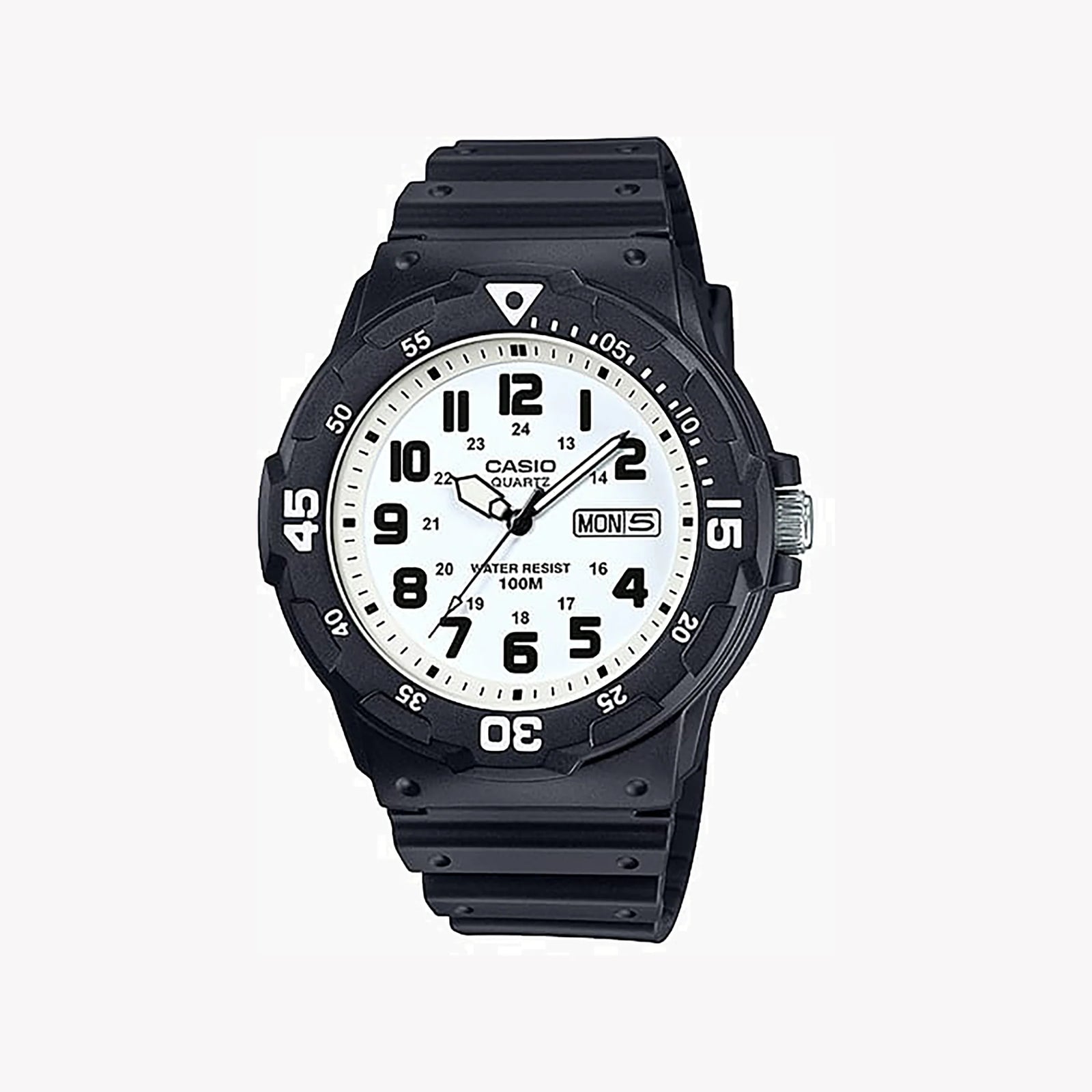 Casio Men's Black Resin Watch, White Dial | Mrw-200h-7bv by i-watch