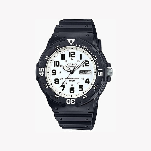 Casio Men's Black Resin Watch, White Dial | Mrw-200h-7bv by i-watch