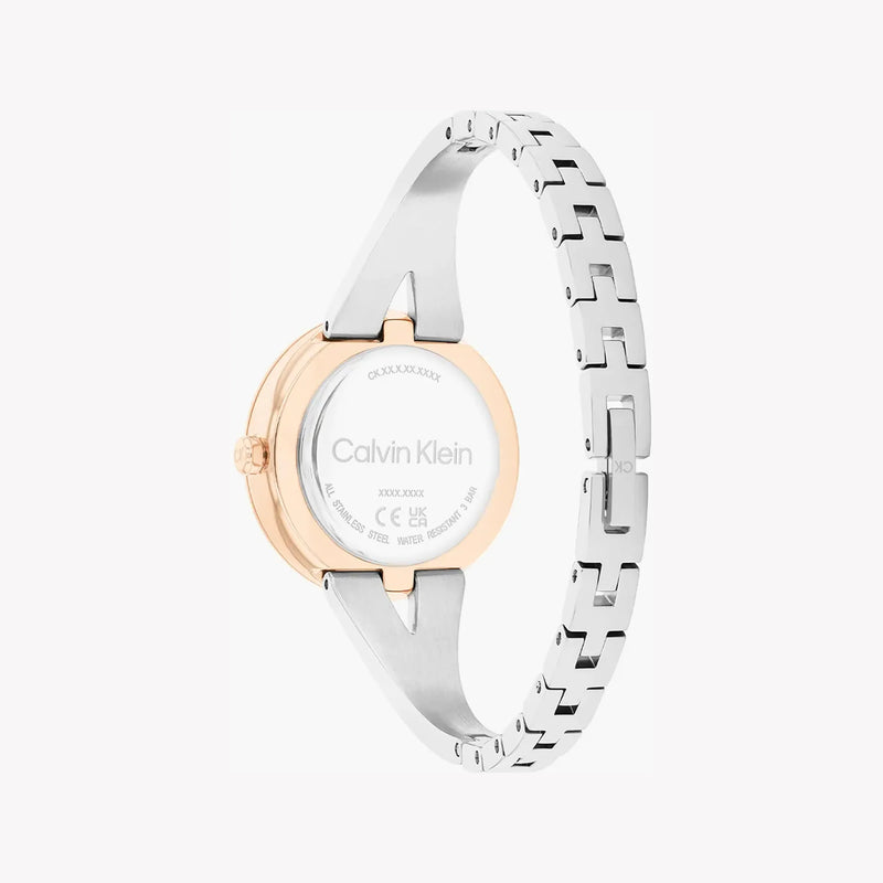 Ck Calvin Klein Women's Rose Gold Watch, Silver Dial | K2g271d6 by i-watch