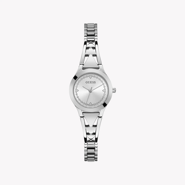 Guess Women's Silver Stainless Steel Watch, Silver Dial | Gw0609l1 by i-watch