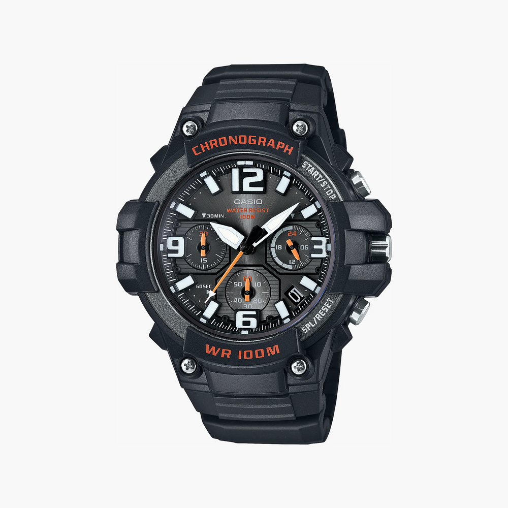 Casio Men's Black Resin Watch, Black Dial | Mcw-100h-7a by i-watch