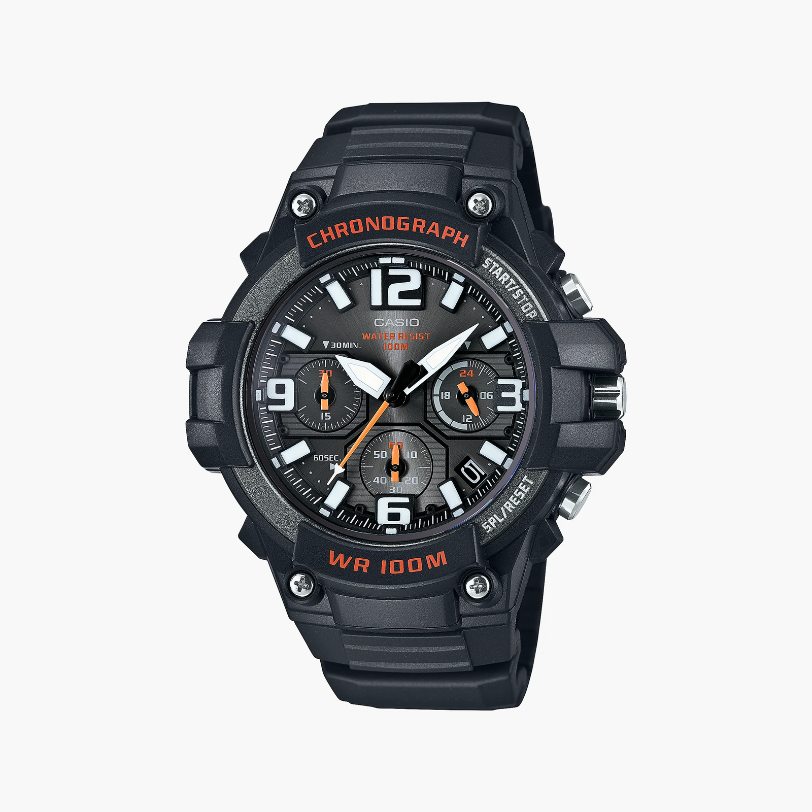 Casio Men's Black Resin Watch, Black Dial | Mcw-100h-7a by i-watch