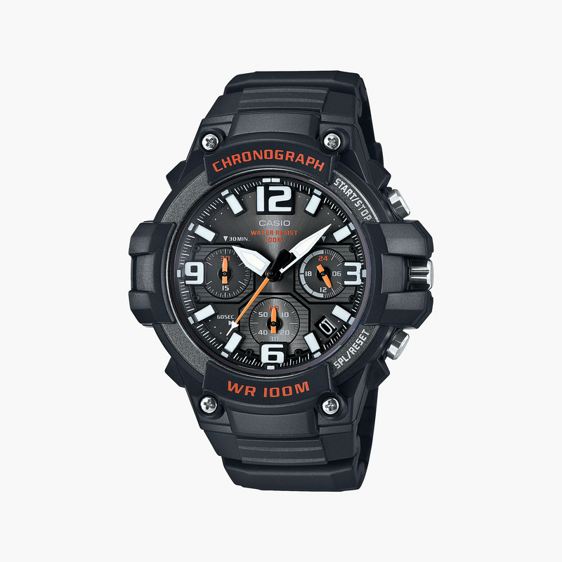 Casio Men's Black Resin Watch, Black Dial | Mcw-100h-7a by i-watch