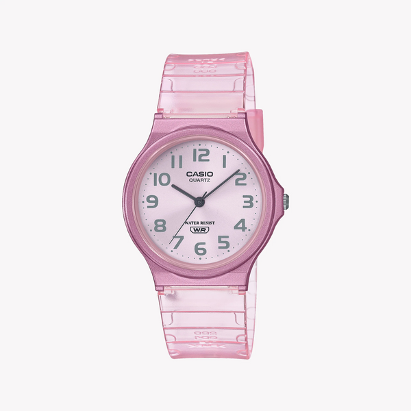 Casio Women's Pink Resin Watch, White Dial | Mq-24s-4bdf by i-watch