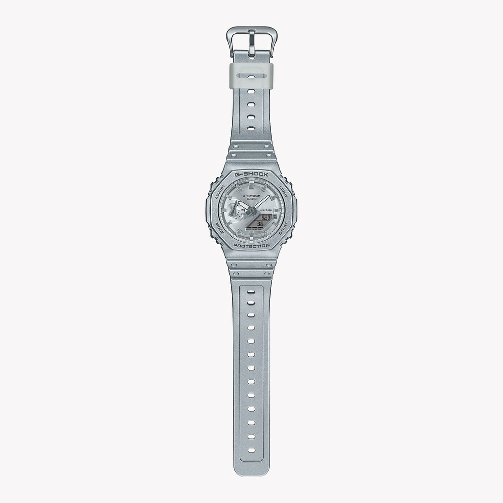 G-Shock Men's Silver Resin Watch, Sporty Style | Ga-2100ff-8adr