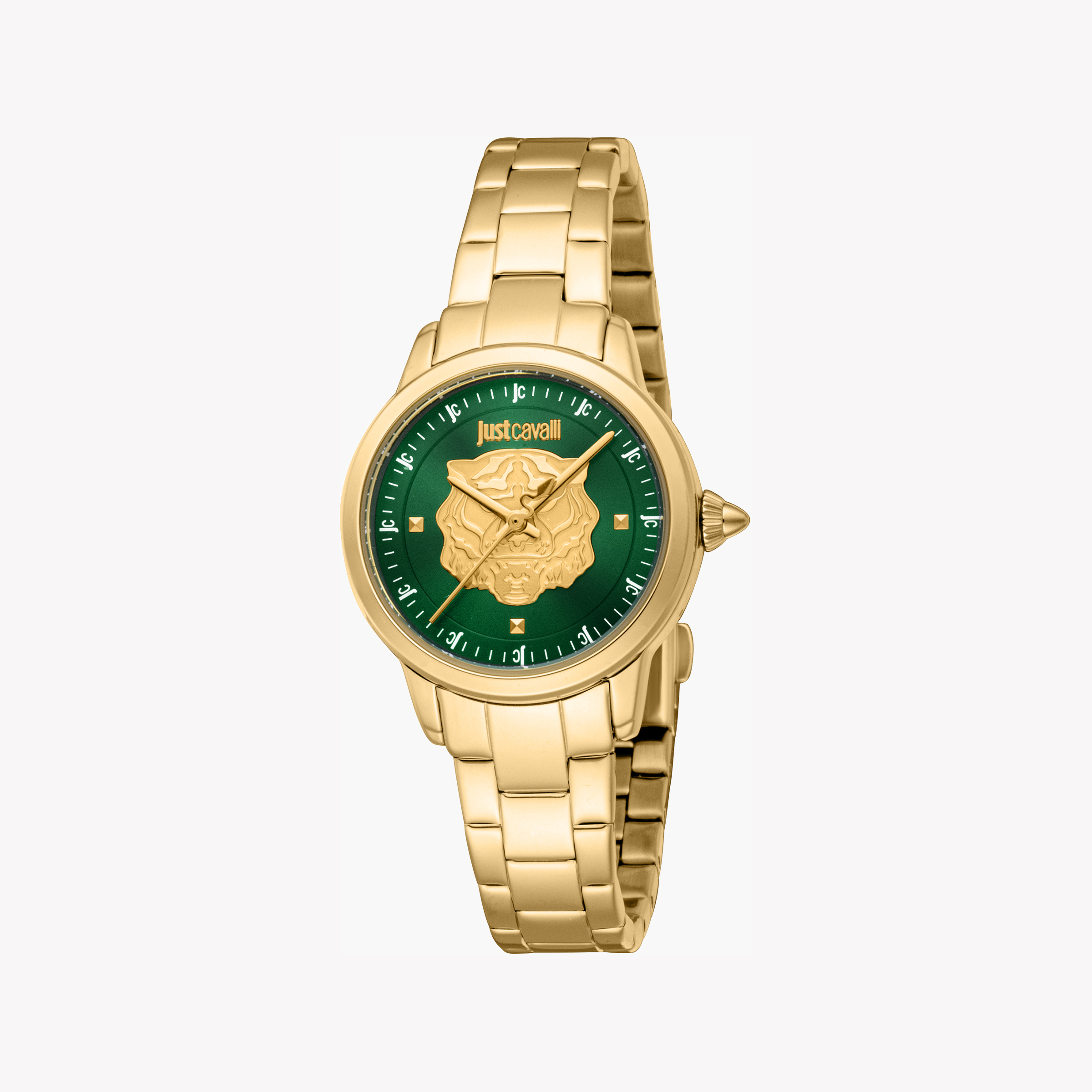 JUST CAVALLI JC1L334M0065 - STUNNING GOLD & GREEN WOMEN'S STATEMENT WATCH