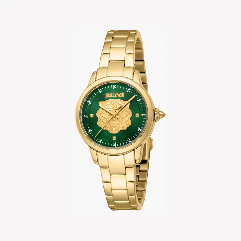 Just Cavalli Women's Gold Watch, Dark Green Dial | Jc1l334m0065 by i-watch