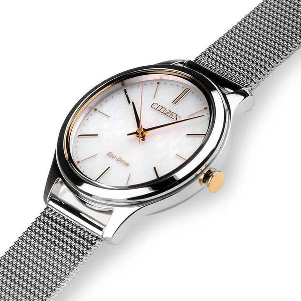 Citizen Women's Silver Watch, White Dial | Em0504-81a by i-watch