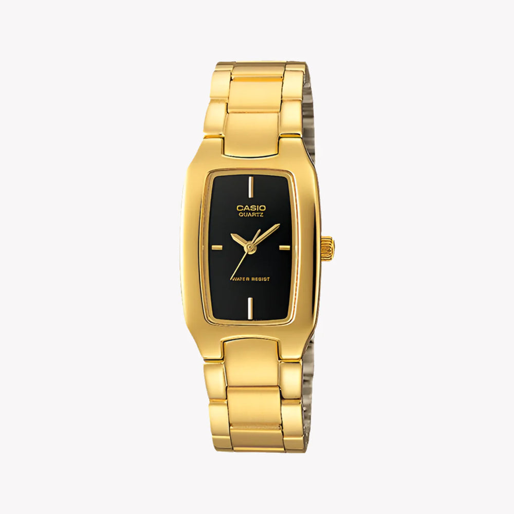 Casio Women's Gold Watch, Black Dial | Ltp-1165n-1crdf by i-watch