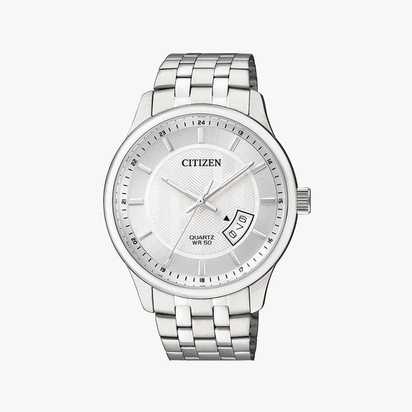 Citizen Men's Silver Stainless Steel Watch, Silver Dial | Bi1050-81a by i-watch