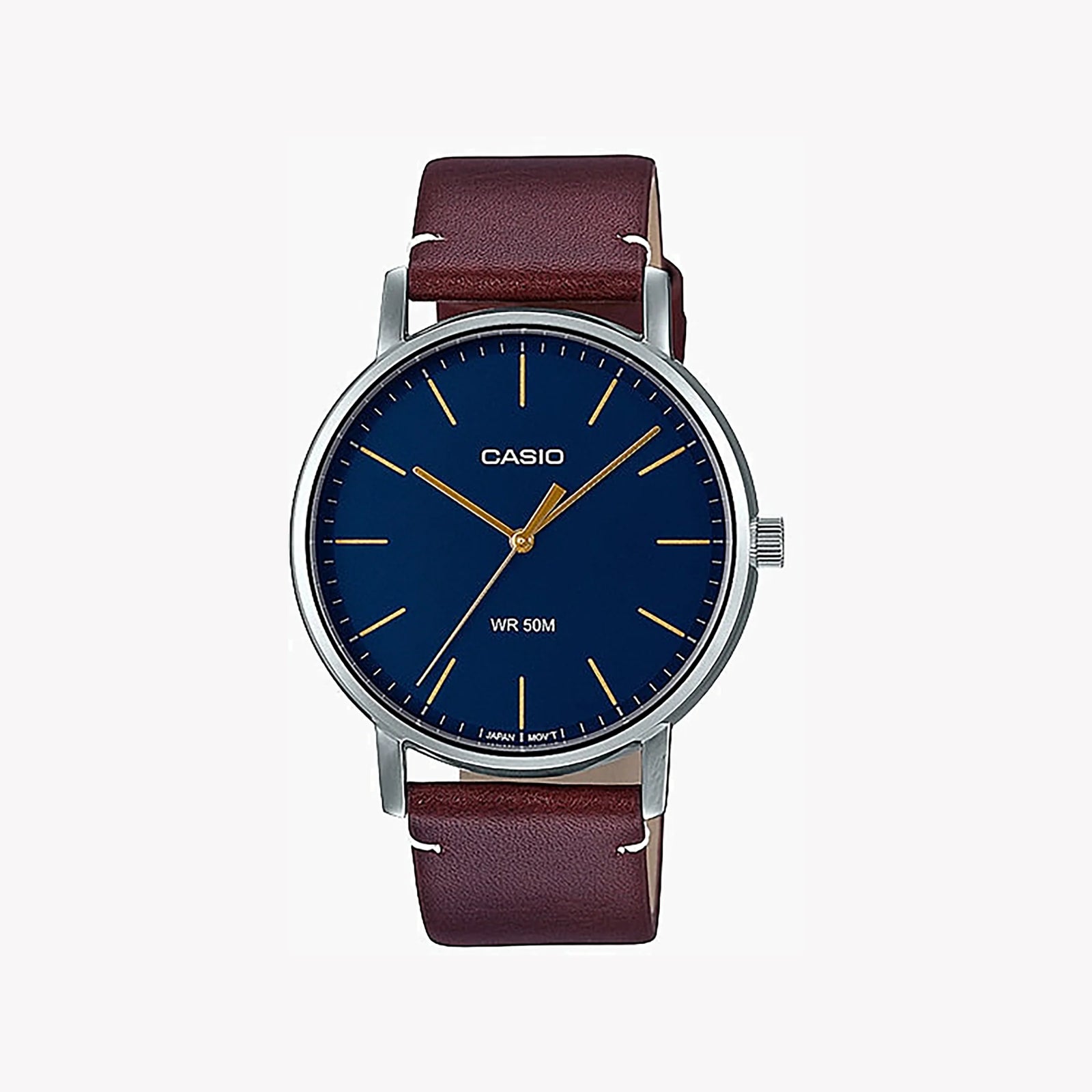 Casio Mtp-E171l-2evdf - Elegant Timepiece With Blue Dial & Leather Band - Men's Watch by i-watch
