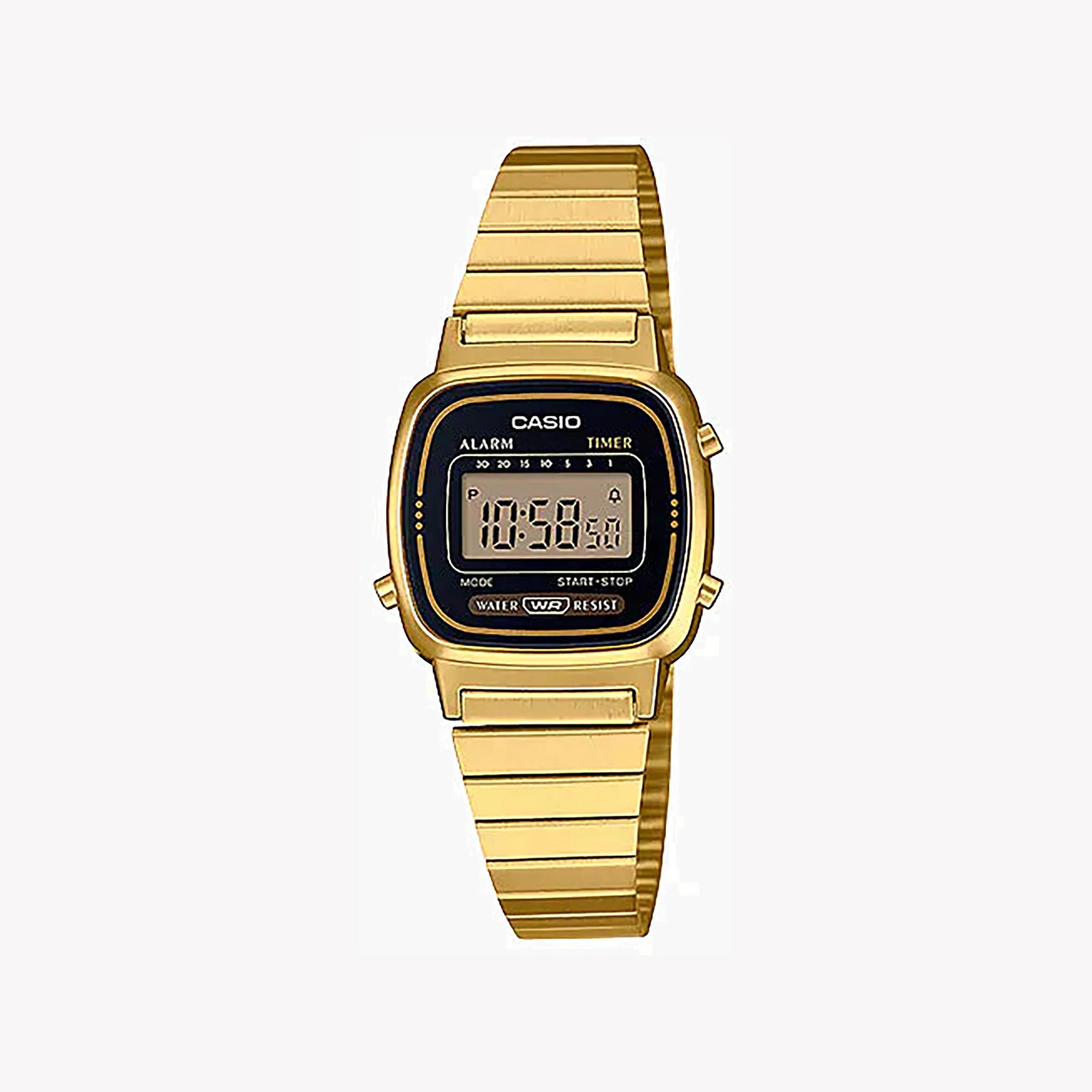 Casio Unisex Silver Resin Watch, Stainless Steel Band | La670wga-1df by i-watch