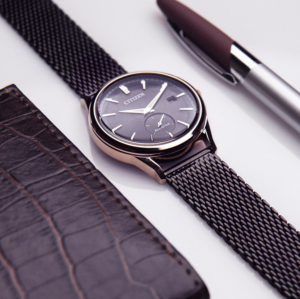 CITIZEN Eco-Drive BV1116-80E - ROSEGOLD MESH - MODERN MEN'S TIMEPIECE-i-Watch-5