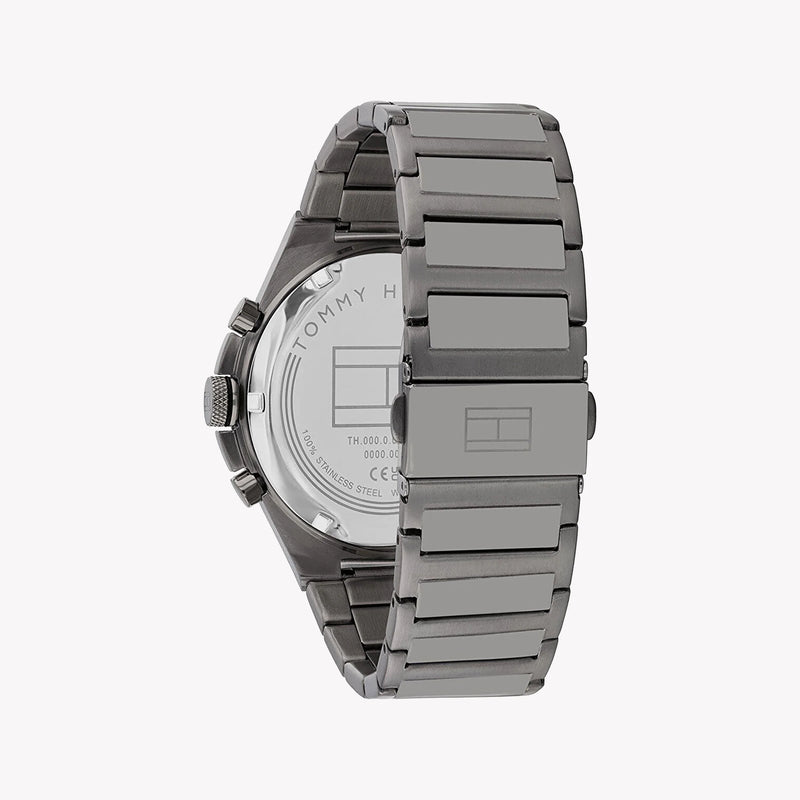 Tommy Hilfiger Men's Grey Stainless Steel, Blue Dial | 1687494 by i-watch