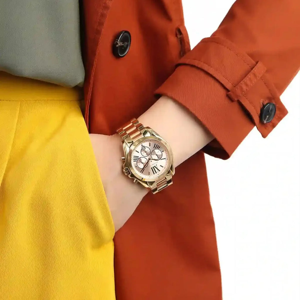 MICHAEL KORS MK6359 ELEGANT TIMEPIECE - CHIC GOLD & ROSE GOLD WOMEN'S WATCH WITH PINK DIAL-i-Watch-4