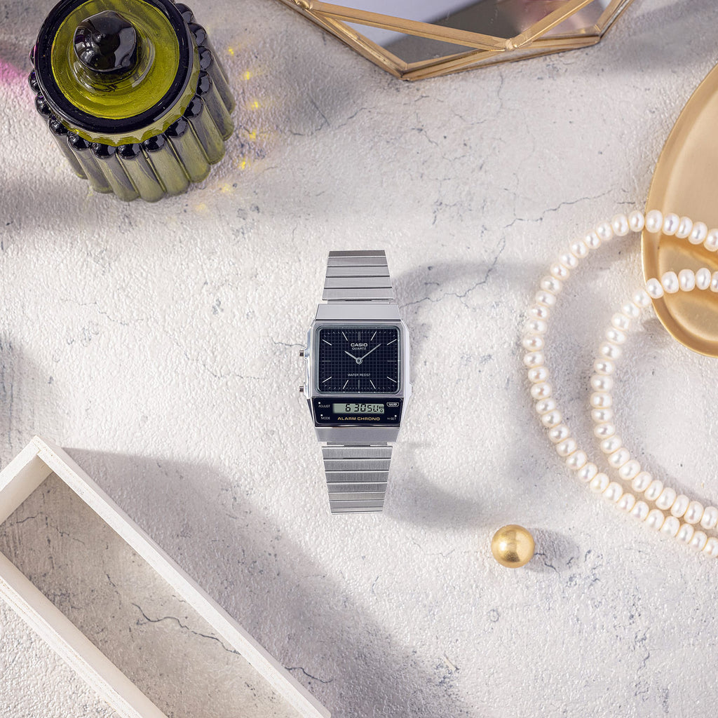 CASIO AQ-800E-1ADF - BOLD RETRO STYLE UNISEX WATCH WITH DUAL TIME ZONE & WATER RESISTANCE-i-Watch-3