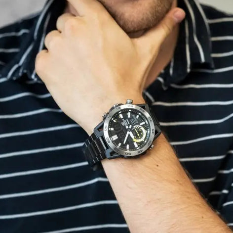 EDIFICE ECB-40DC-1AEF BLACK ELEGANCE - Men's Stylish & Durable Quartz Watch-i-Watch-5