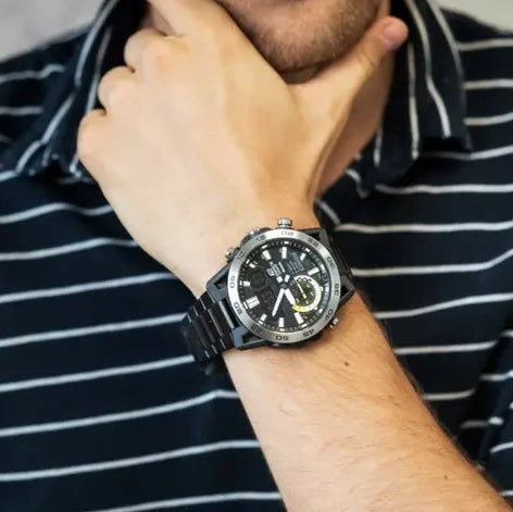 EDIFICE ECB-40DC-1AEF BLACK ELEGANCE - Men's Stylish & Durable Quartz Watch-i-Watch-5