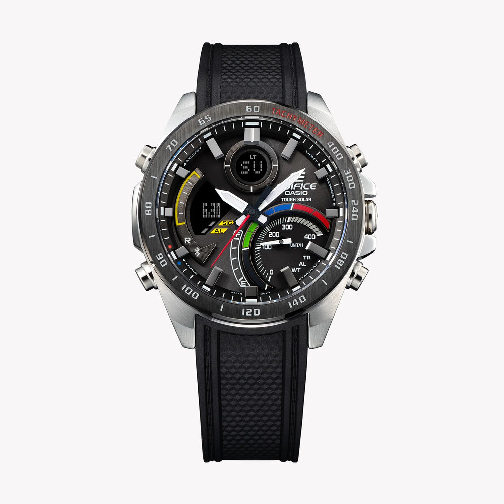 Ecb Men's Stainless Steel Watch, Black Resin Strap | Ecb-900mp-1aef by i-watch