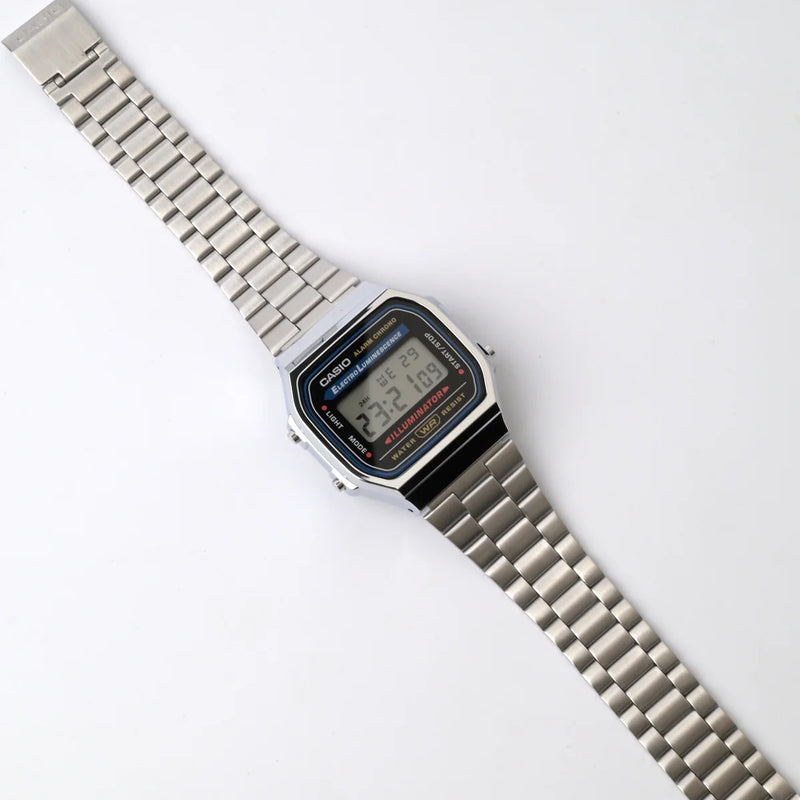 Casio Men's Silver Digital Watch, Chrome Plated Resin | A168wa-1 by i-watch