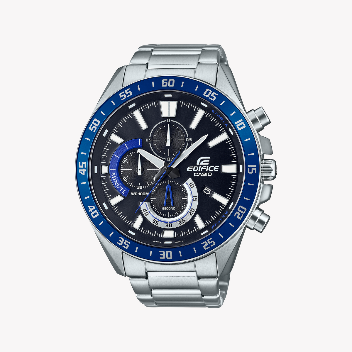 CASIO EDIFICE EFV-620D-1A2VUDF - BOLD SILVER CHRONOGRAPH MEN'S WATCH