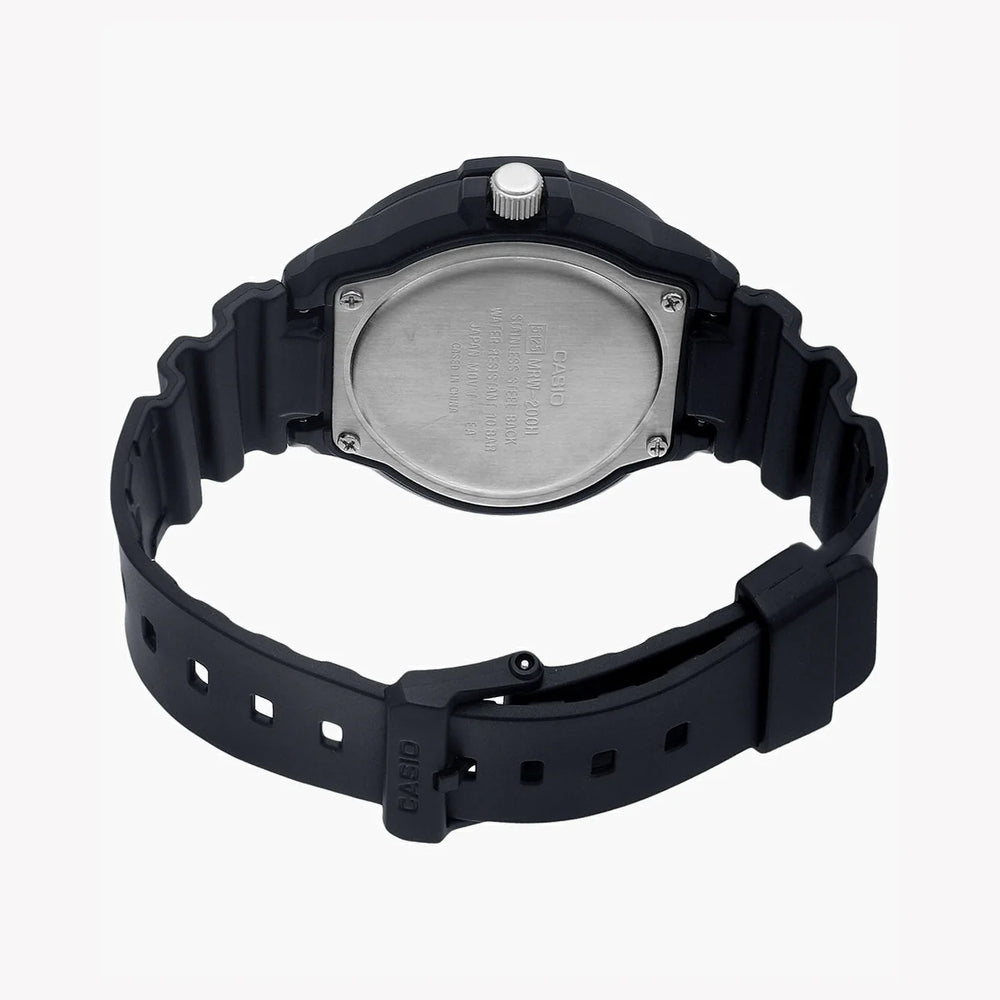 CASIO MRW-200H-1BVDF VERSATILE PERFORMANCE - MEN'S SPORTY BLACK RESIN WATCH WITH WATER RESISTANCE-i-Watch-3