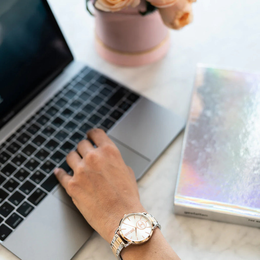 JUST CAVALLI Women's Watch with Silver Stainless Steel Case and Silver & Gold Stainless Steel Band-i-Watch-4