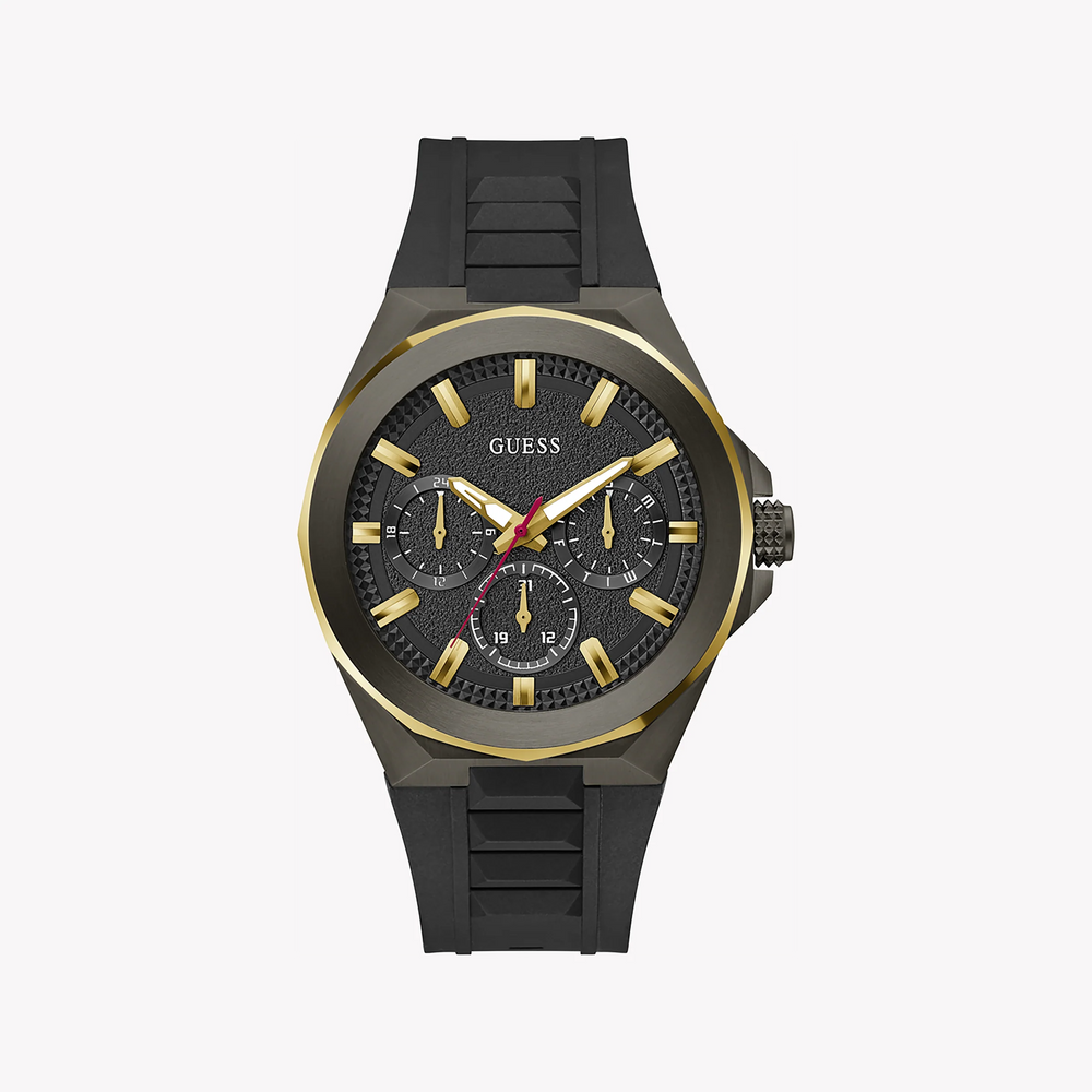 Guess Men's Multicolor Steel & Black Silicone Watch | Gw0799g1 by i-watch