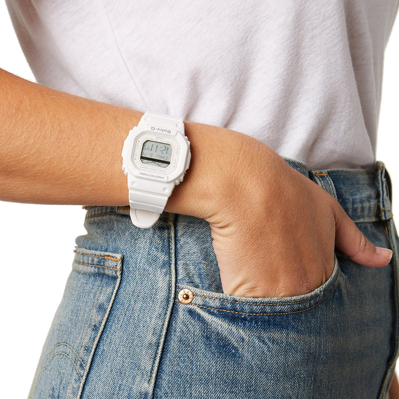 Baby-G Women's White Resin Watch, Digital Display | Blx-560-7dr by i-watch
