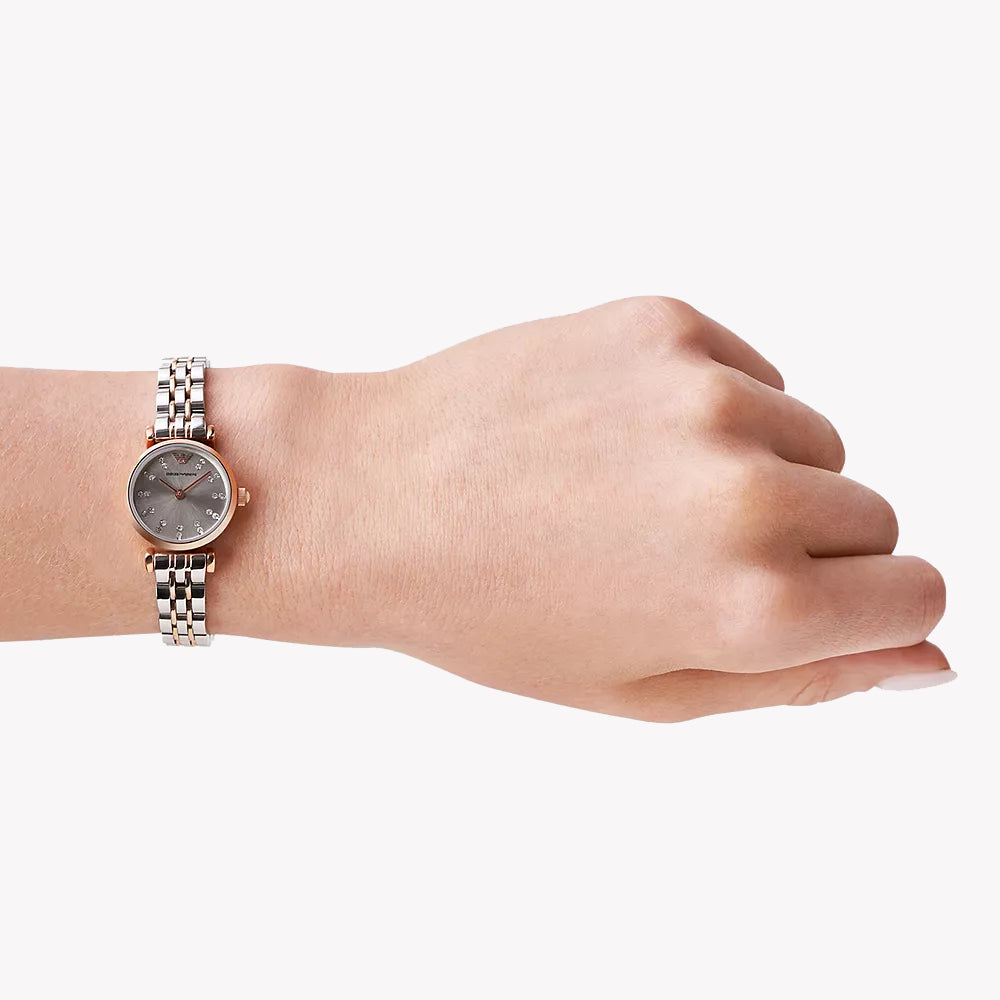 EMPORIO ARMANI AR1841 - ELEGANT TIMEPIECE FOR MODERN WOMEN, GOLD & SILVER STAINLESS STEEL-i-Watch-3