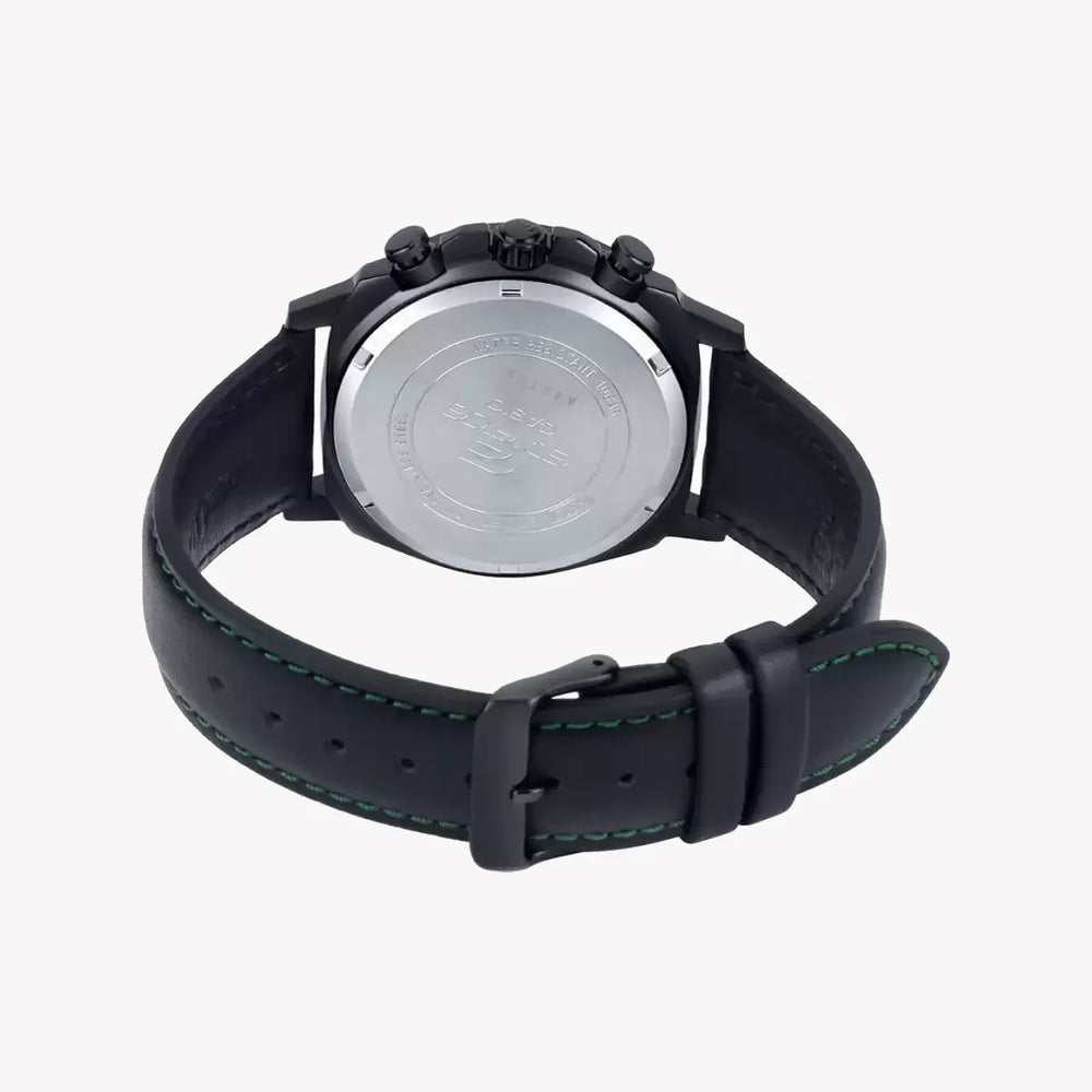 Casio Edifice Efv-600cl-3avudf - Sporty Elegance Men's Watch With Black Leather BAnd and Green Dial by i-watch