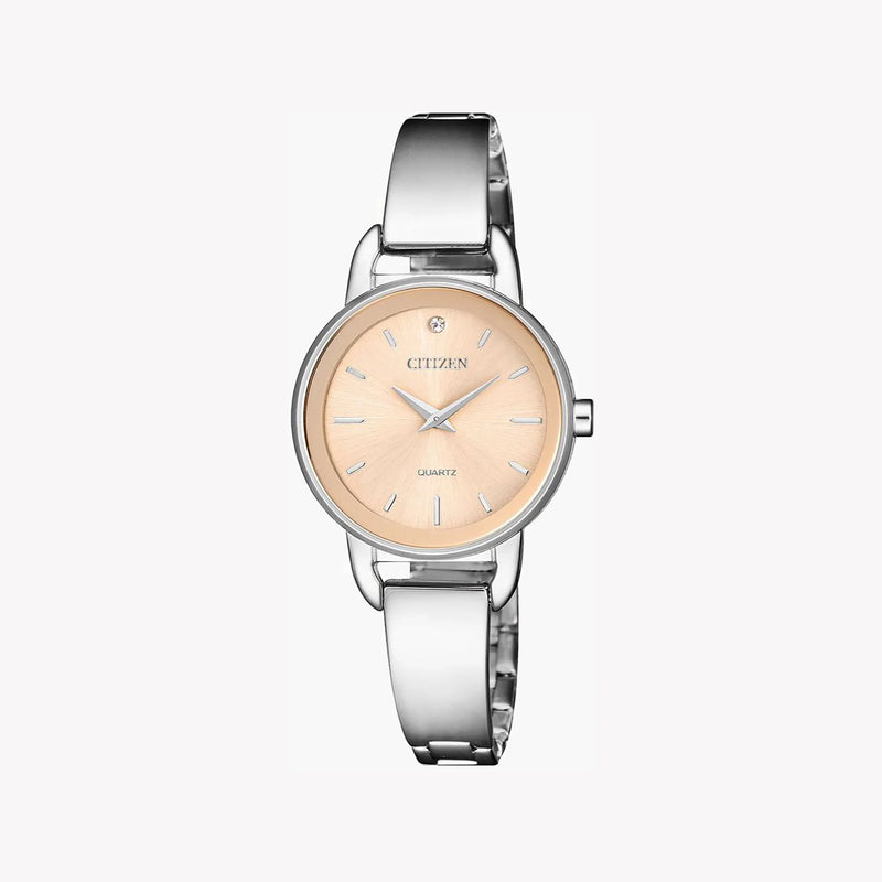 Citizen Ez6370-56x Radiant Charm - Elegant Women's Timepiece With Rose Dial & Stainless Steel Band by i-watch