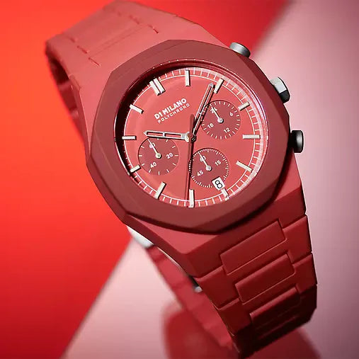 Vibrant Performance Men's Red Silicone Watch, Red Case | D1-PHBJ05 by i-watch