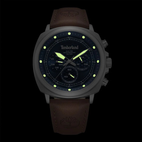 Timberland Men's Brown Leather Watch, Silver Case | Tdwgf0042001 by i-watch