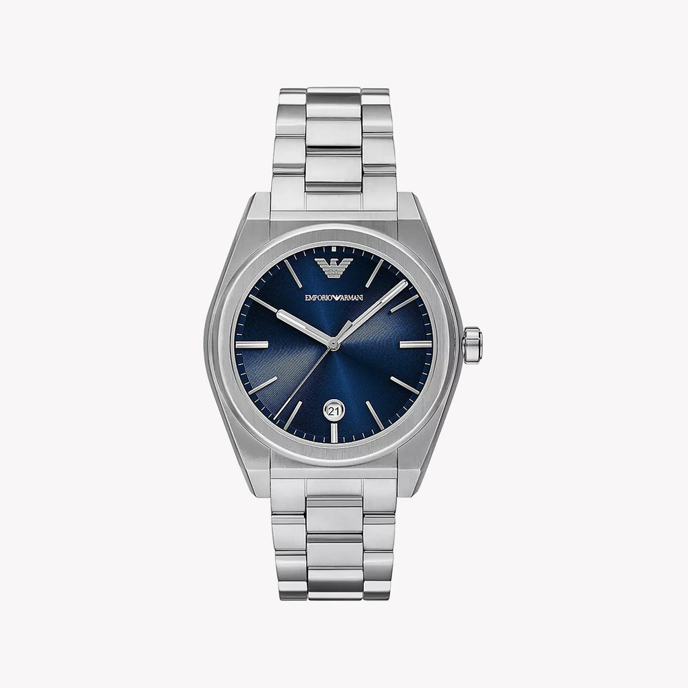 Emporio Armani Men's Silver Watch, Blue Dial | Ar11620 by i-watch