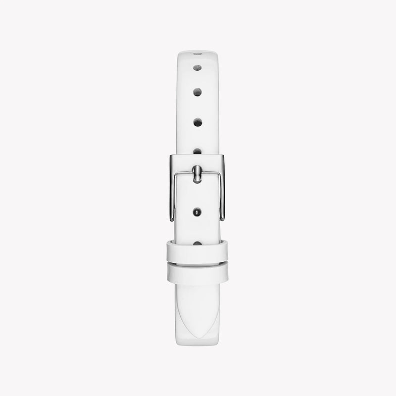 Guess Women's Silver Stainless Steel Watch, White Leather | Gw0099l1 by i-watch