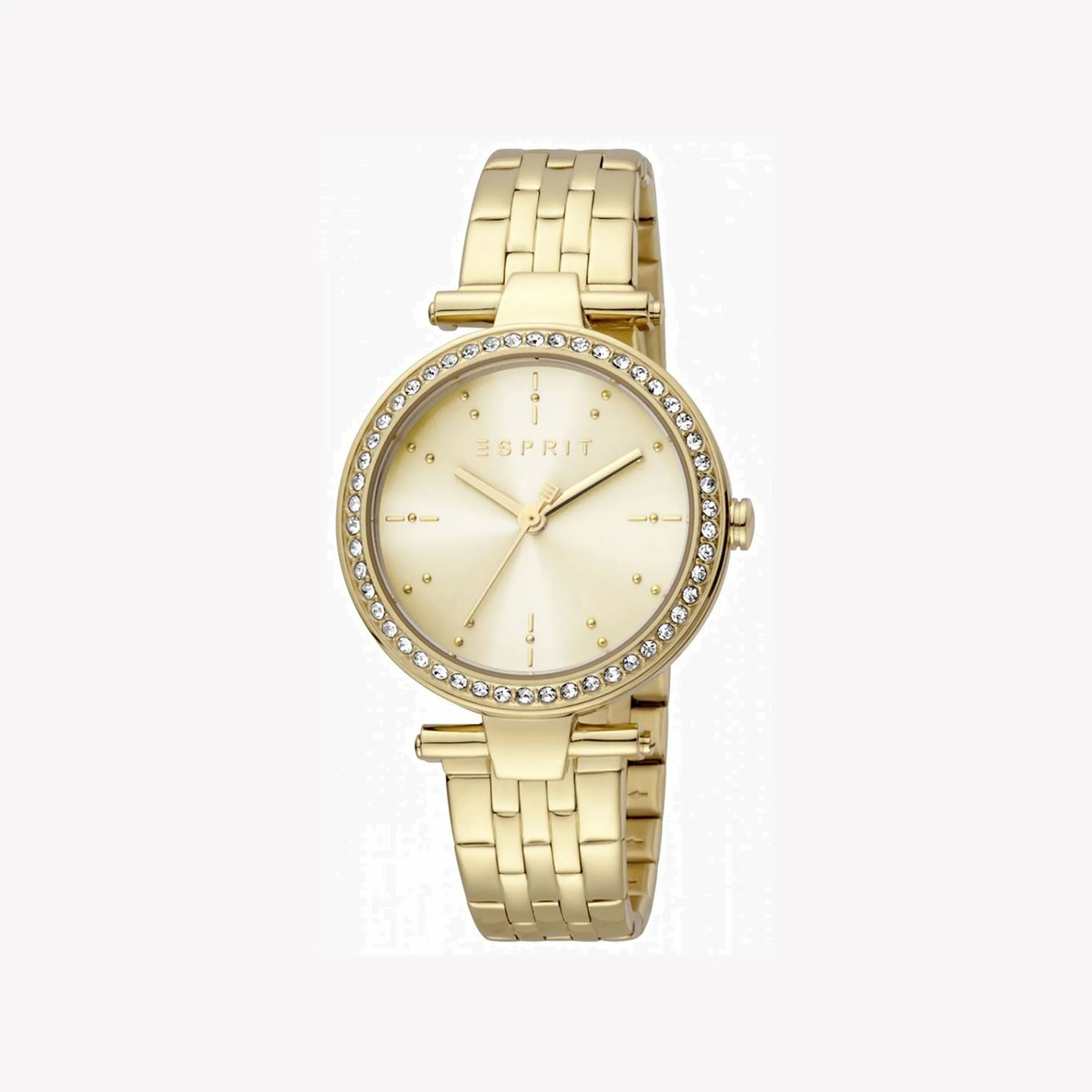 ESPRIT Women's Watch with Gold Stainless Steel Case and Gold Stainless Steel Band