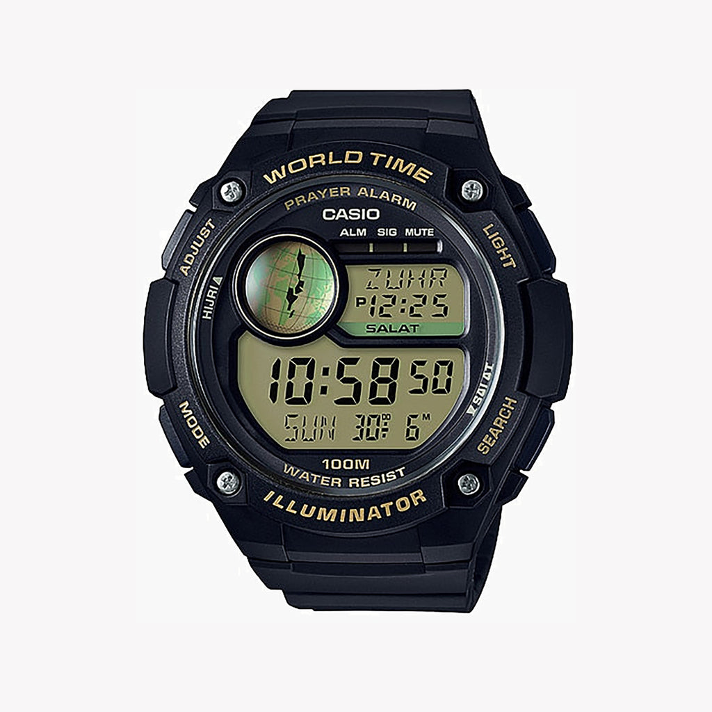 CASIO CPA-100-9AVDF SPORTY FUNCTIONALITY - RUGGED ADVENTURER MEN'S WATCH with black resin band and precise digital display
