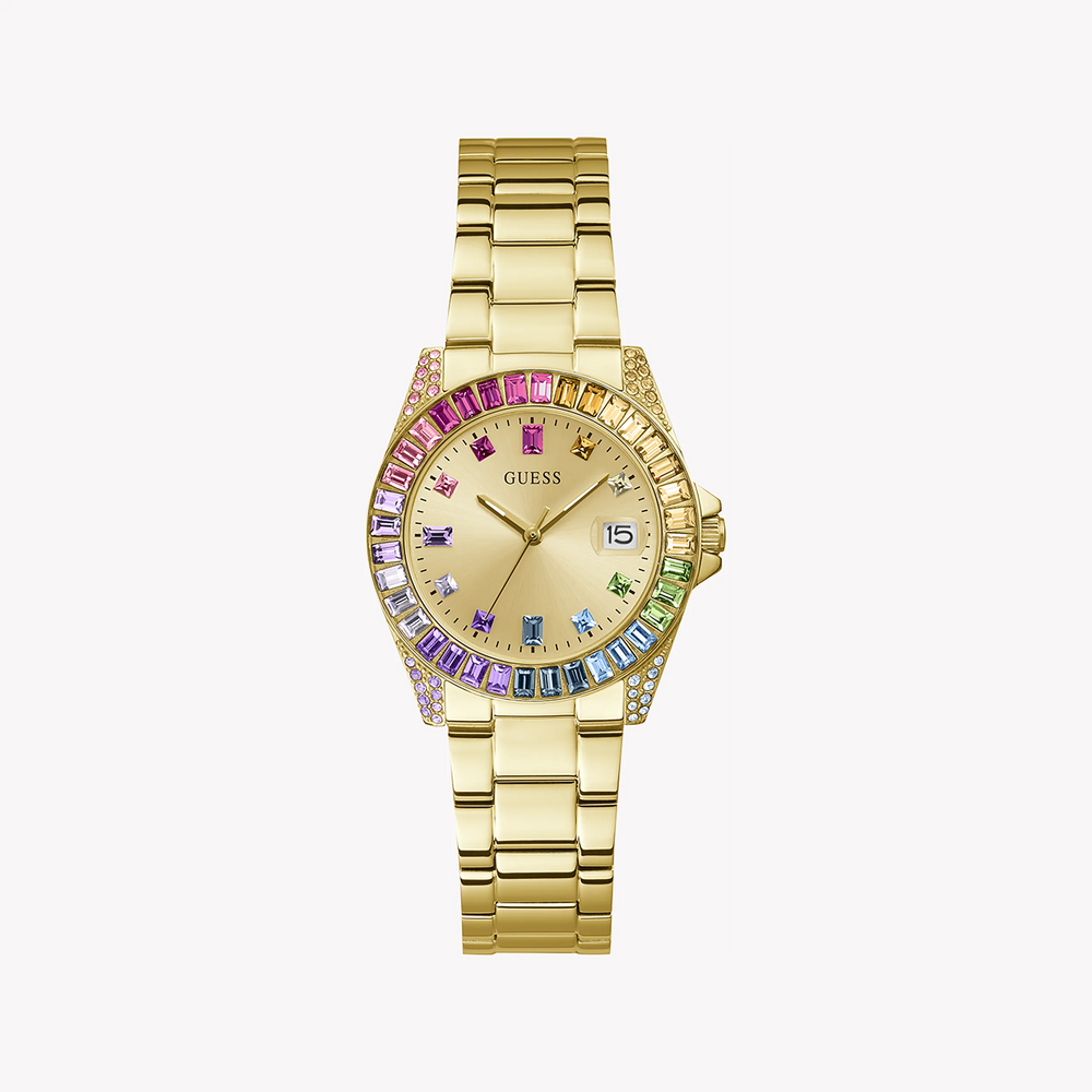 Guess Women's Gold Stainless Steel Watch, Champagne Dial | Gw0475l3 by i-watch