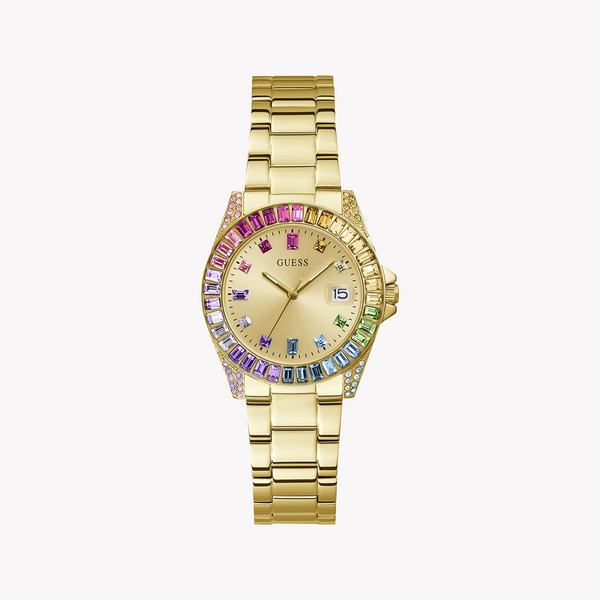 Guess Women's Gold Stainless Steel Watch, Champagne Dial | Gw0475l3 by i-watch