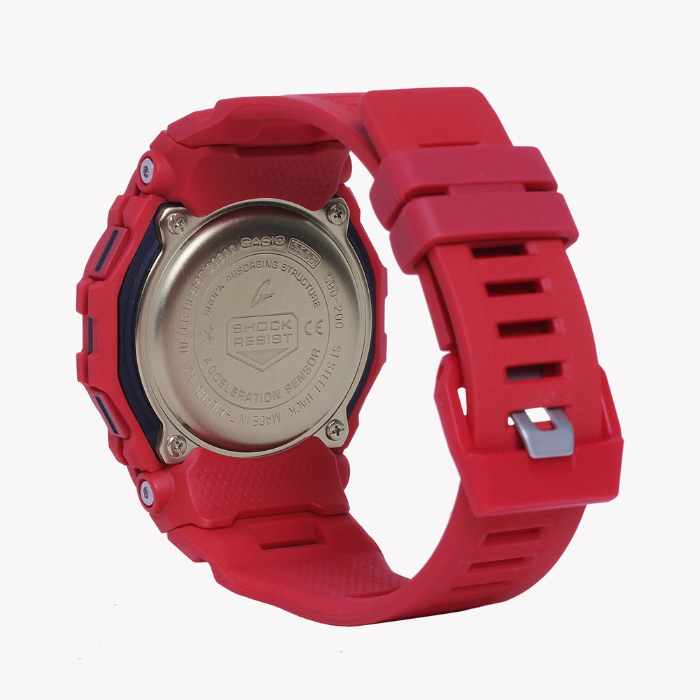 G-Shock Men's Red Resin Watch, Sporty Design | Gbd-200rd-4dr by i-watch